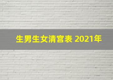 生男生女清宫表 2021年